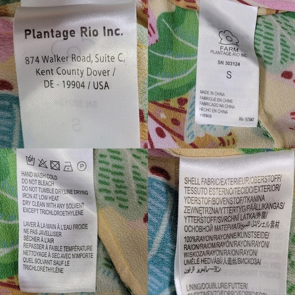 Farm Rio Anthropologie Beaks and Bananas lilac maxi wrap dress size S - Picture 11 of 14